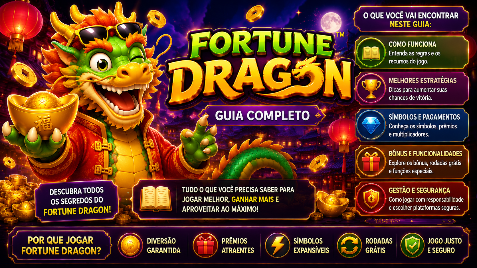 Descubra tudo sobre o Fortune Dragon: regras, símbolos, bônus, recursos especiais e as principais informações para aproveitar ao máximo a experiência de jogo.