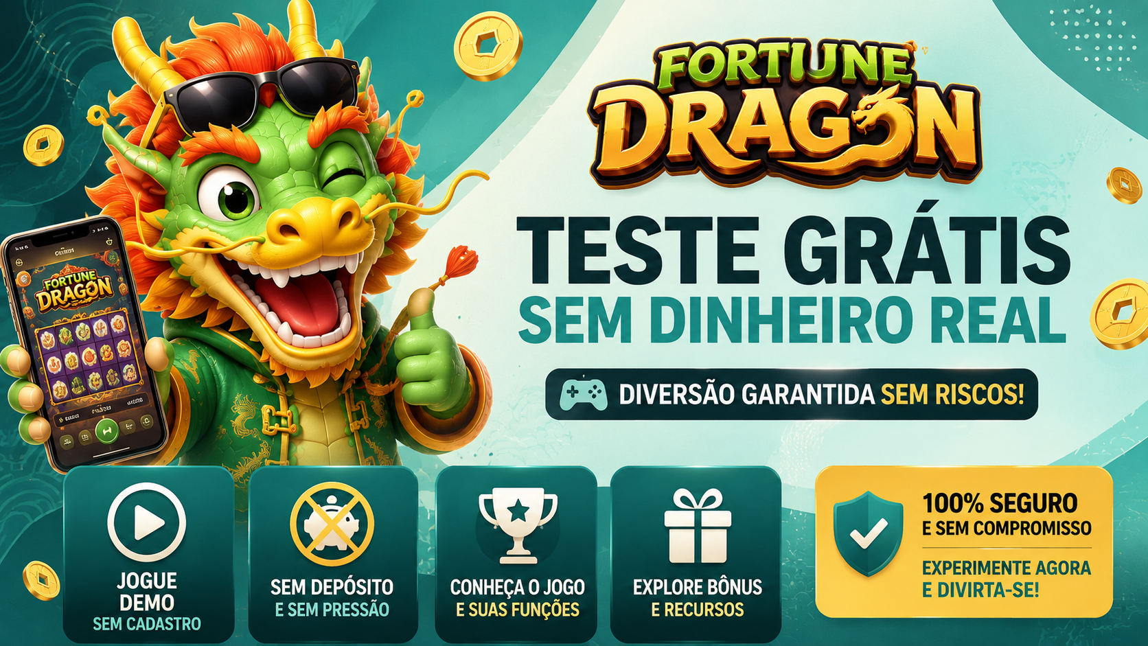 Experimente o Fortune Dragon gratuitamente e descubra todos os recursos do jogo sem precisar apostar dinheiro real.