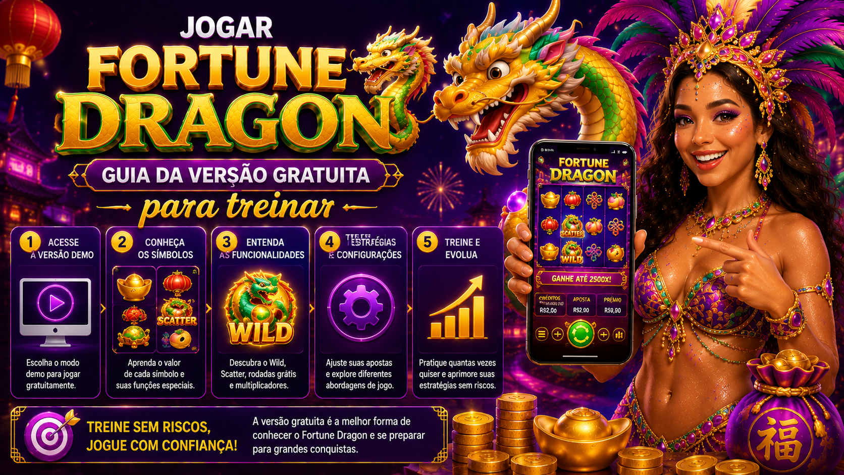 A versão demo do Fortune Dragon permite conhecer os recursos, símbolos e funcionalidades do jogo de forma prática e sem riscos.