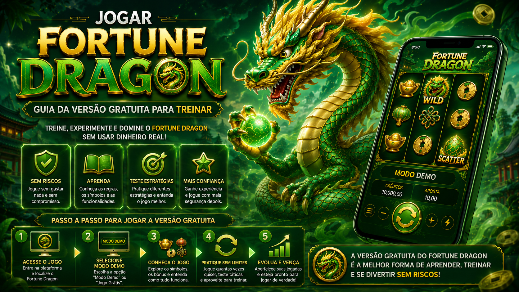 Aprenda a jogar Fortune Dragon na versão gratuita e descubra todos os recursos do jogo sem utilizar dinheiro real.